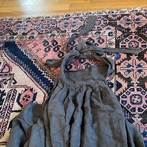 Black Crane halter women’s dress linen